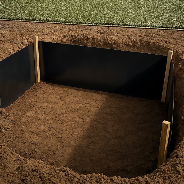 Barrière anti rhizomes Rootbarrier HDPE Noir 0.70M large