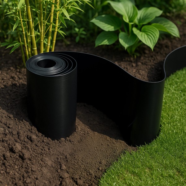 Barrière anti rhizomes Rootbarrier HDPE Noir 0.70M large