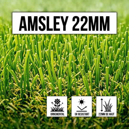 Gazon synthétique ornemental 22mm Amsley