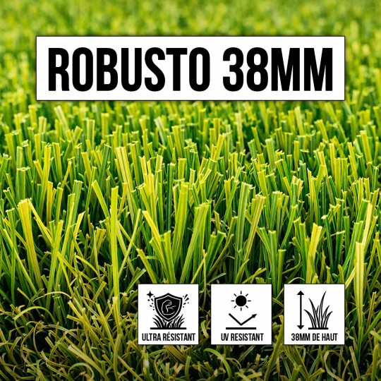 Robusto 38mm Gazon synthétique ultra résistant