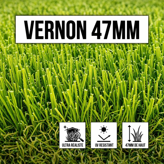 Gazon synthétique réaliste 47mm Vernon / Rover