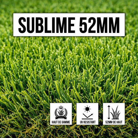 Gazon synthétique luxe 52mm Trill / ultra haute de gamme