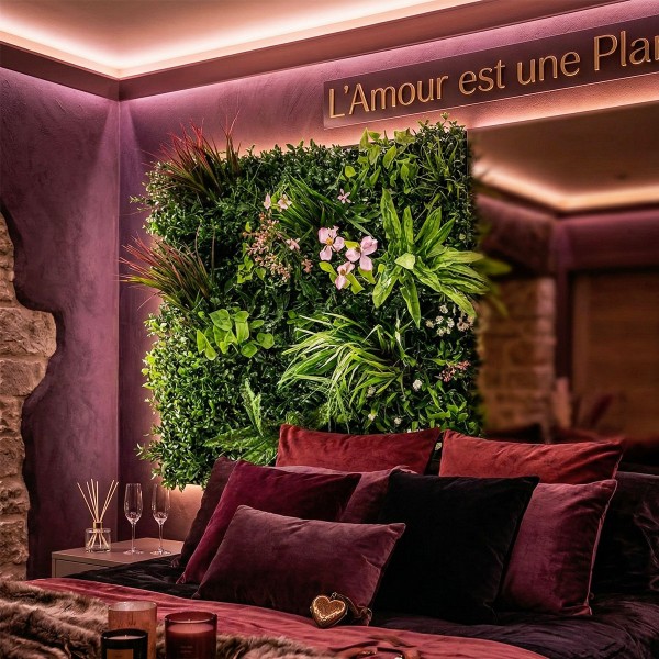 Mur vegetal artificiel Love Room lot de 5 m²