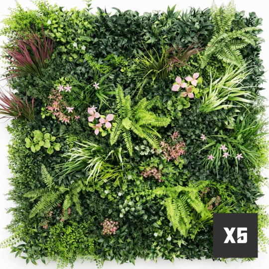 Lot de 5 m² mur vegetal artificiel Love Room