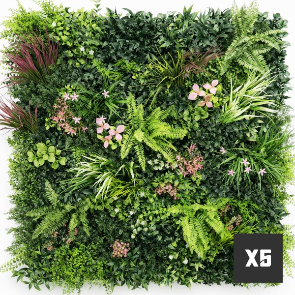 Lot de 5 m² mur vegetal artificiel Love Room
