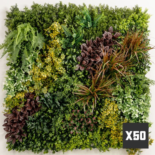 Lot de 50 m² mur vegetal artificiel Life