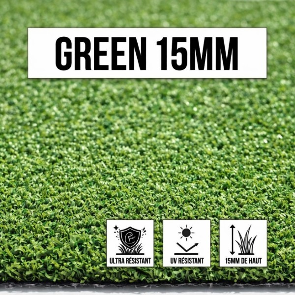 gazon synthetique practice de golf 15mm