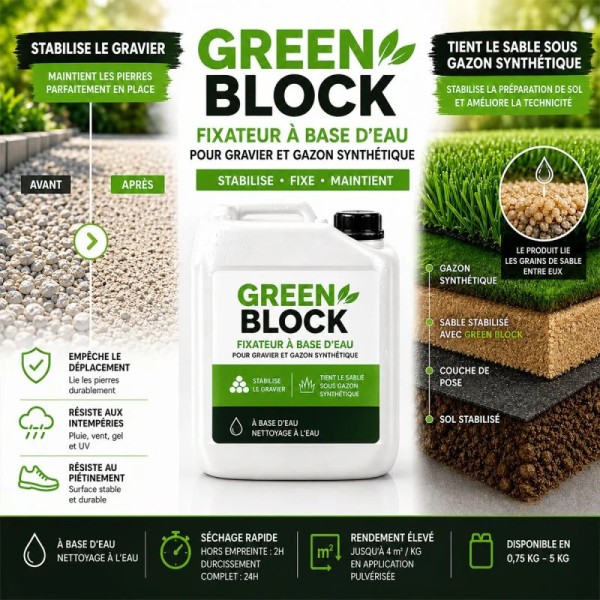 Stabilisateur fixateur liquide pour sable green block