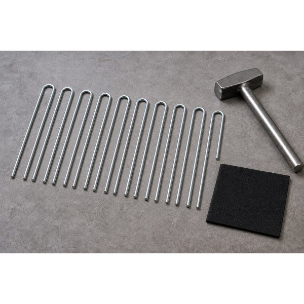 Pack de dix hooks galvanisés de 20 cm pour géotextile