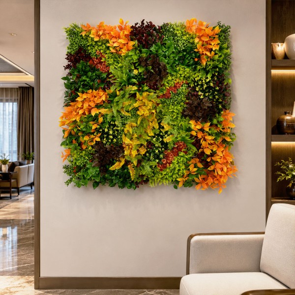 Mur Végétal Amazone Automne Artificiel 1 x 1 m