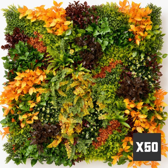 Mur Végétal Artificiel Amazone Automne 1 x 1 m