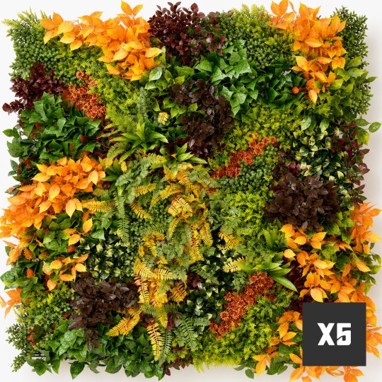 Mur Végétal Artificiel Amazone Automne 1 x 1 m