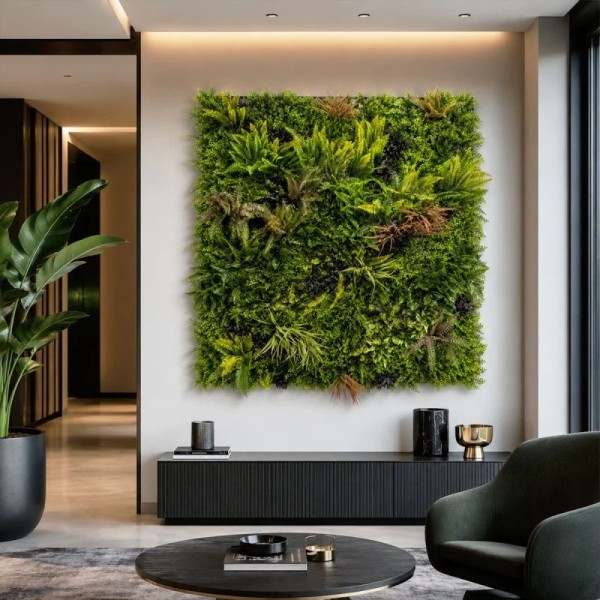 Mur végétal artificiel Réel ignifugé M1 B-s1,d0 1 m² – ERP