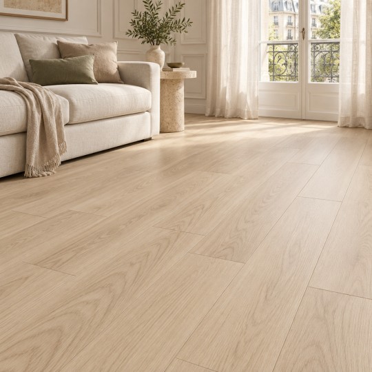 Gatsby Supreme chêne clair : sol PVC clipsable en ambiance intérieure