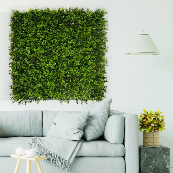 Mur végétal en lierre artificiel – Feuillage parfait