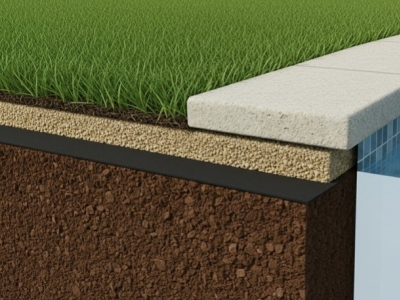 Réussir le raccord gazon synthétique-margelle